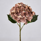 Hortensia artificial de 40 cm, tallo único, flor de 15 cm, decoración para bodas y hoteles, sin maceta
