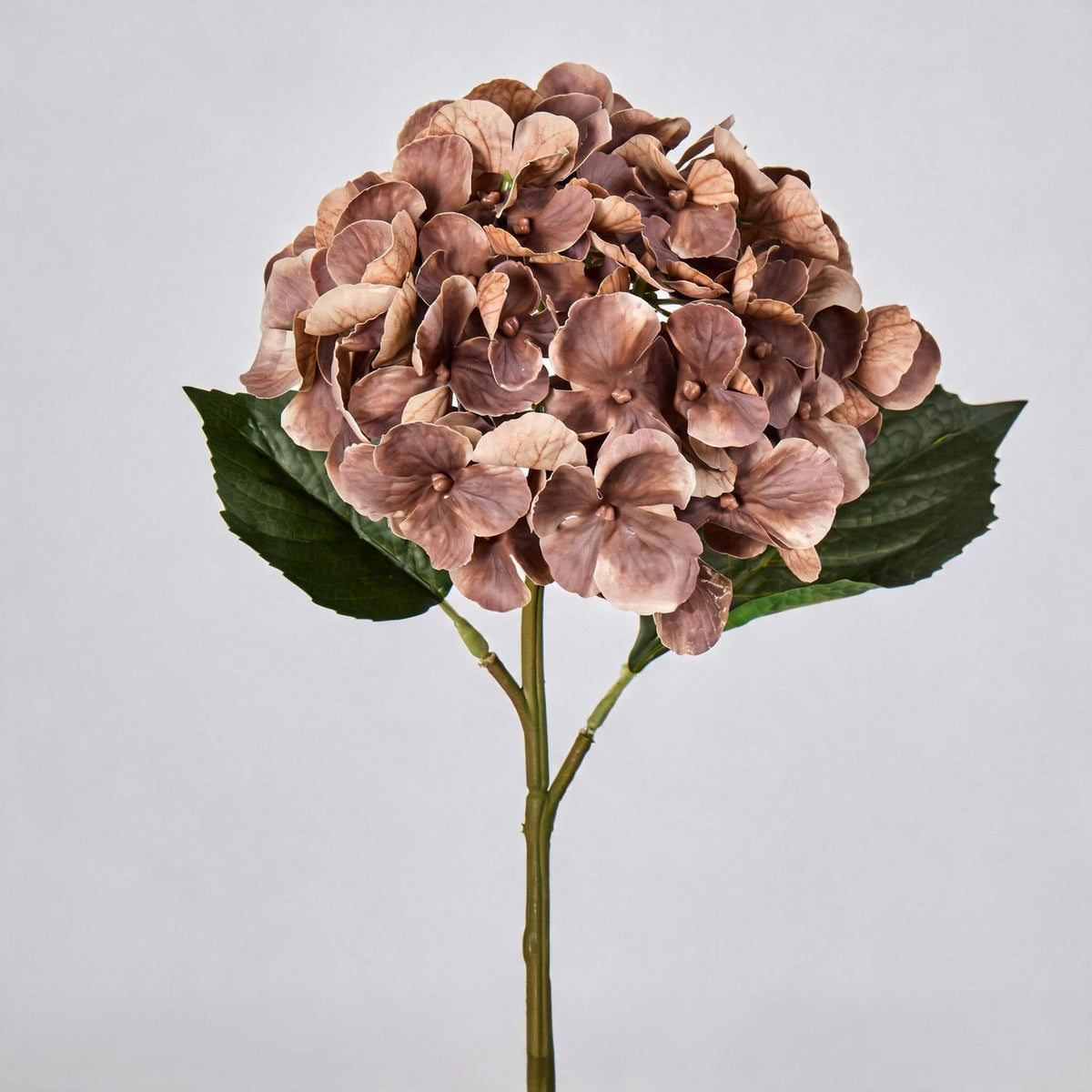Hortensia artificial de 40 cm, tallo único, flor de 15 cm, decoración para bodas y hoteles, sin maceta