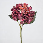 Hortensia artificial de 40 cm, tallo único, flor de 15 cm, decoración para bodas y hoteles, sin maceta