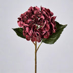 Hortensia artificial de 40 cm, tallo único, flor de 15 cm, decoración para bodas y hoteles, sin maceta