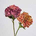 Hortensia artificial de 40 cm, tallo único, flor de 15 cm, decoración para bodas y hoteles, sin maceta