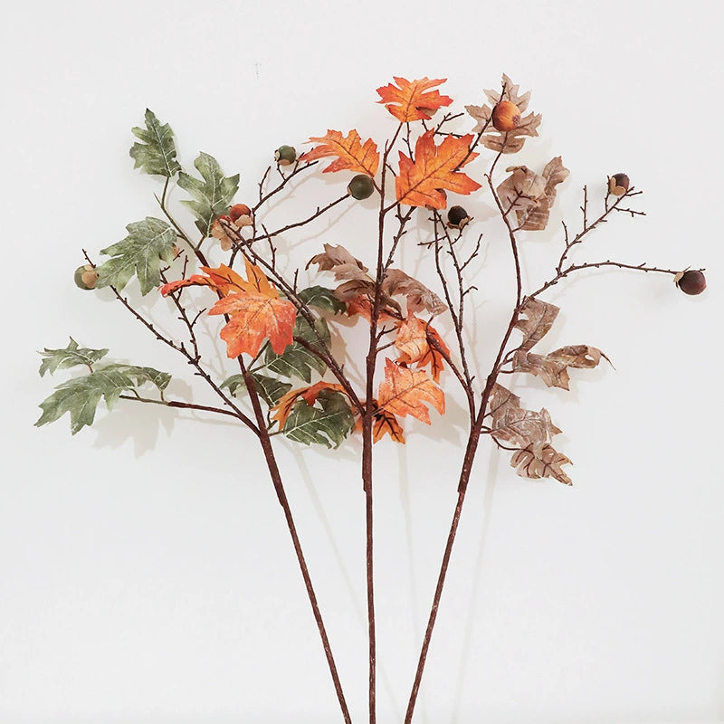 Rama de Arce Artificial con Frutos, 86 cm, Decoración Elegante para Hogar, Hotel o Escaparates