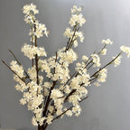 Ramo artificial de peral en seda, 110 cm, tallo flexible, decoración de interior para hogar, hotel y escaparates