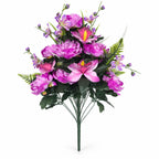 Ramo artificial de peonías y lirios, 24 flores, 65 cm, decoración moderna interior, sin maceta, ideal para bodas, eventos o hogar