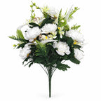 Ramo artificial de peonías y lirios, 24 flores, 65 cm, decoración moderna interior, sin maceta, ideal para bodas, eventos o hogar