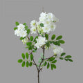 Flores artificiales de gardenia, tallo único con 30 flores, 74 cm, tejido de seda, decoración moderna para interiores