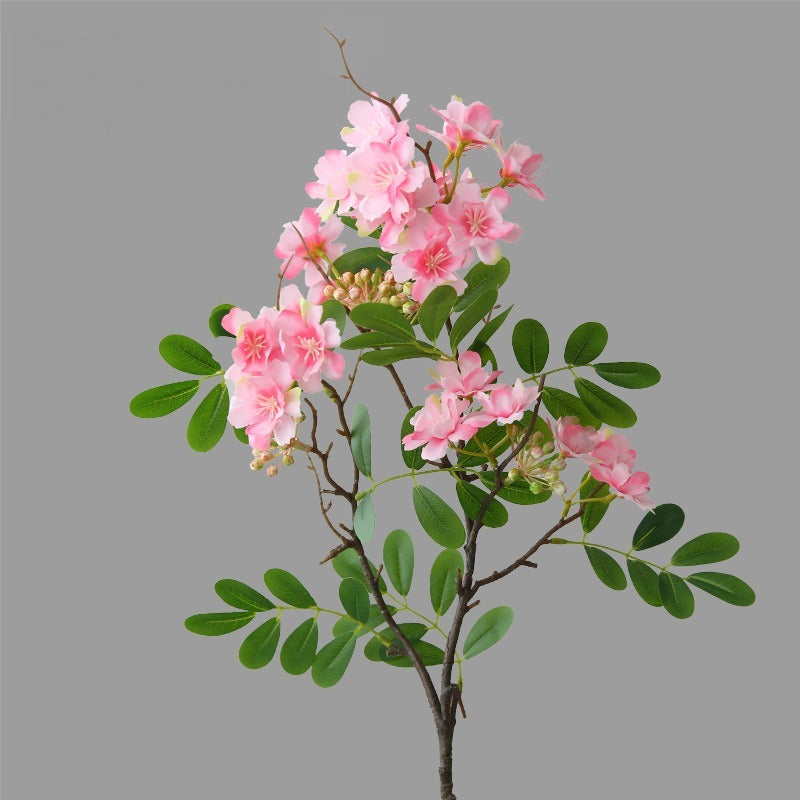 Flores artificiales de gardenia, tallo único con 30 flores, 74 cm, tejido de seda, decoración moderna para interiores