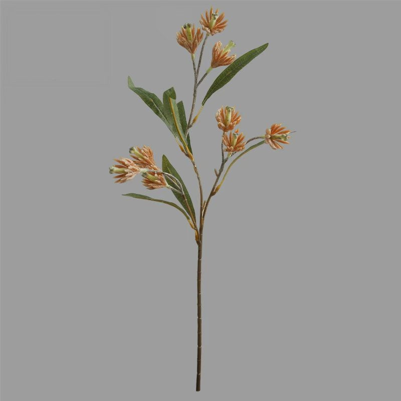 Ramo artificial de Magnolia 61cm, 9 flores de seda, decoración de mesa para salón, hotel o negocio, sin maceta