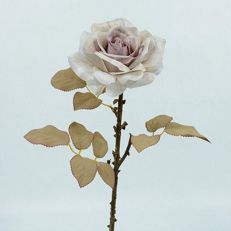 Ramo de rosas artificiales de seda, 3 tallos de 49 cm, flor de 12 cm, decoración de boda y hogar