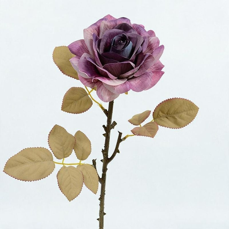 Ramo de rosas artificiales de seda, 3 tallos de 49 cm, flor de 12 cm, decoración de boda y hogar