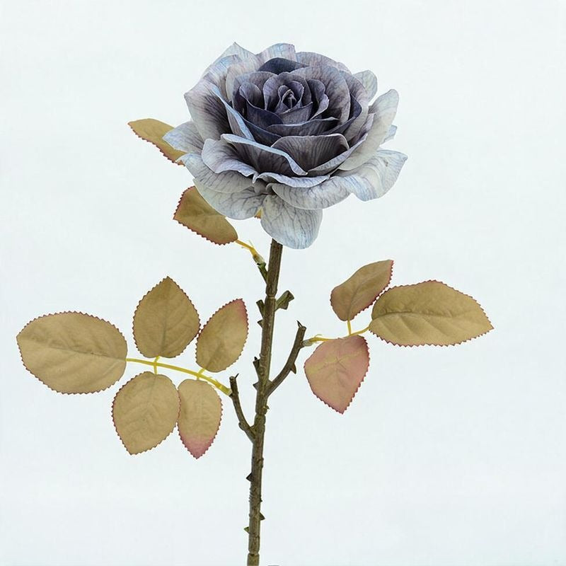 Ramo de rosas artificiales de seda, 3 tallos de 49 cm, flor de 12 cm, decoración de boda y hogar