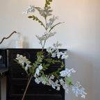 Rama Artificial de Flor de Acacia, 130 cm, Estilo Natural para Decoración de Interiores