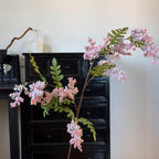 Rama Artificial de Flor de Acacia, 130 cm, Estilo Natural para Decoración de Interiores