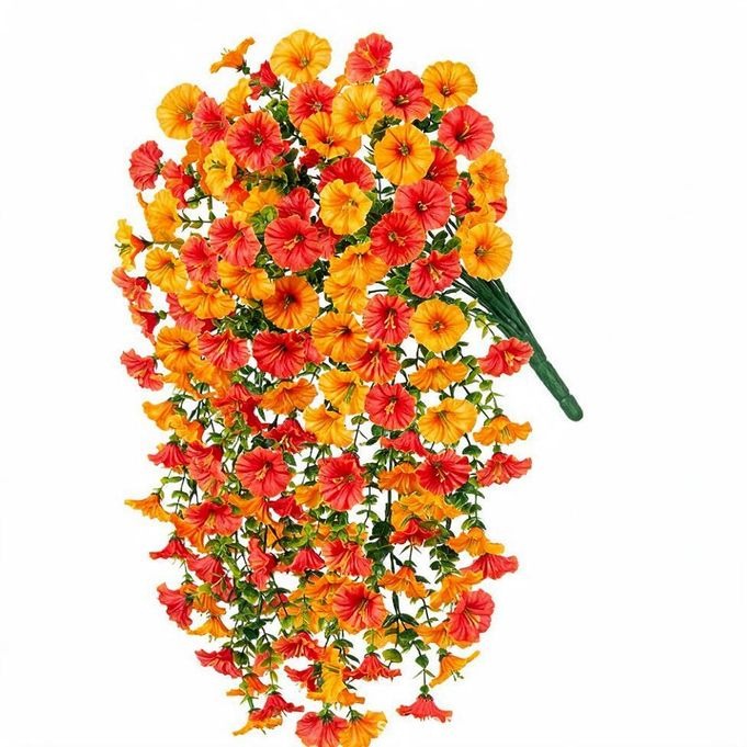 Enredadera artificial de campánulas, 45 cm, 4 unidades, decoración interior y exterior, estilo rústico