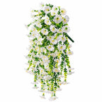 Enredadera artificial de campánulas, 45 cm, 4 unidades, decoración interior y exterior, estilo rústico