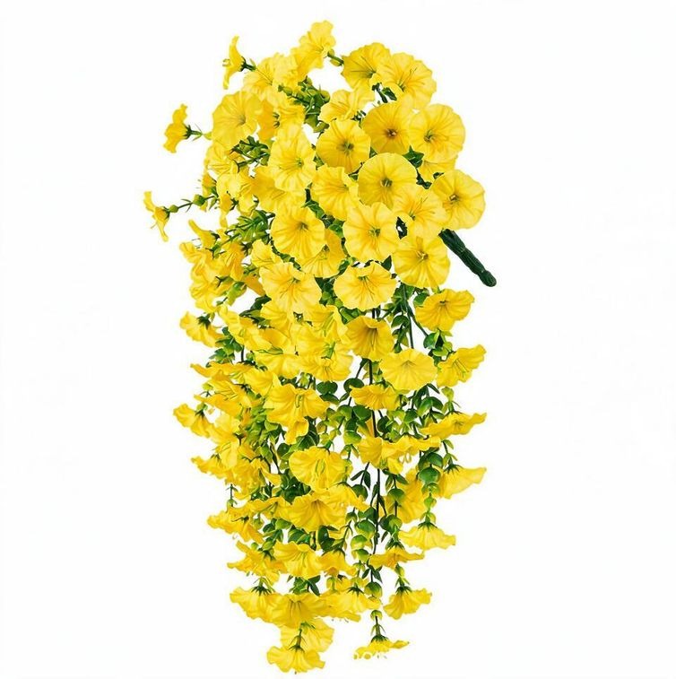 Enredadera artificial de campánulas, 45 cm, 4 unidades, decoración interior y exterior, estilo rústico