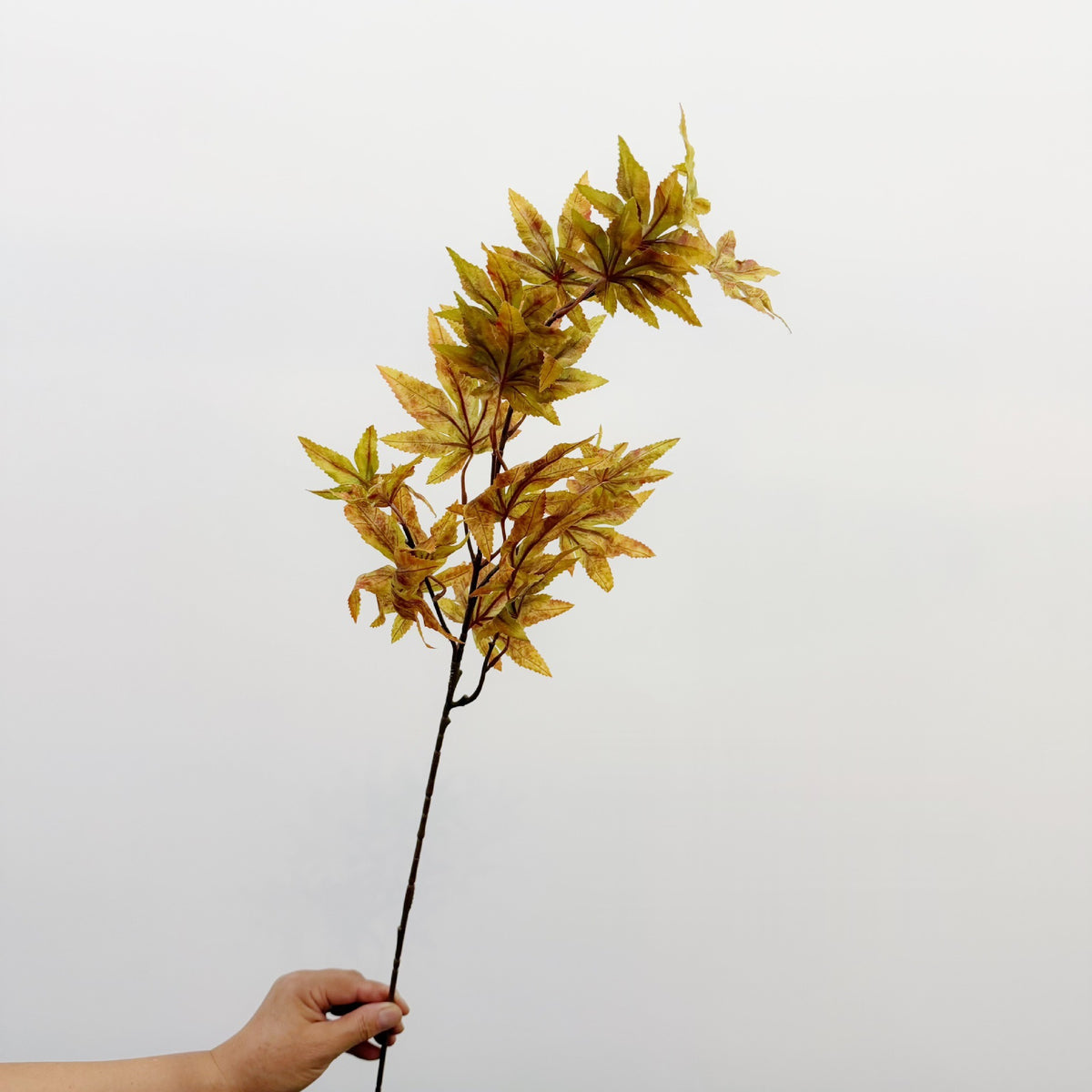 Rama artificial de hoja de arce rojo, estilo retro, 80 cm, decoración rústica y elegante para bodas y hogar
