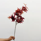Rama artificial de hoja de arce rojo, estilo retro, 80 cm, decoración rústica y elegante para bodas y hogar