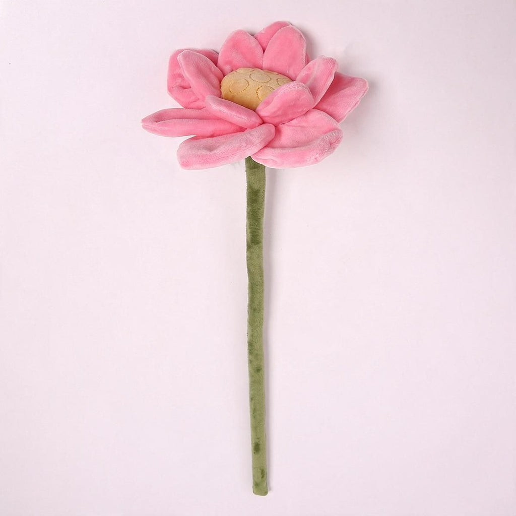 Loto artificial de felpa, tallo flexible, 42 cm, decoración moderna para hogar y regalos