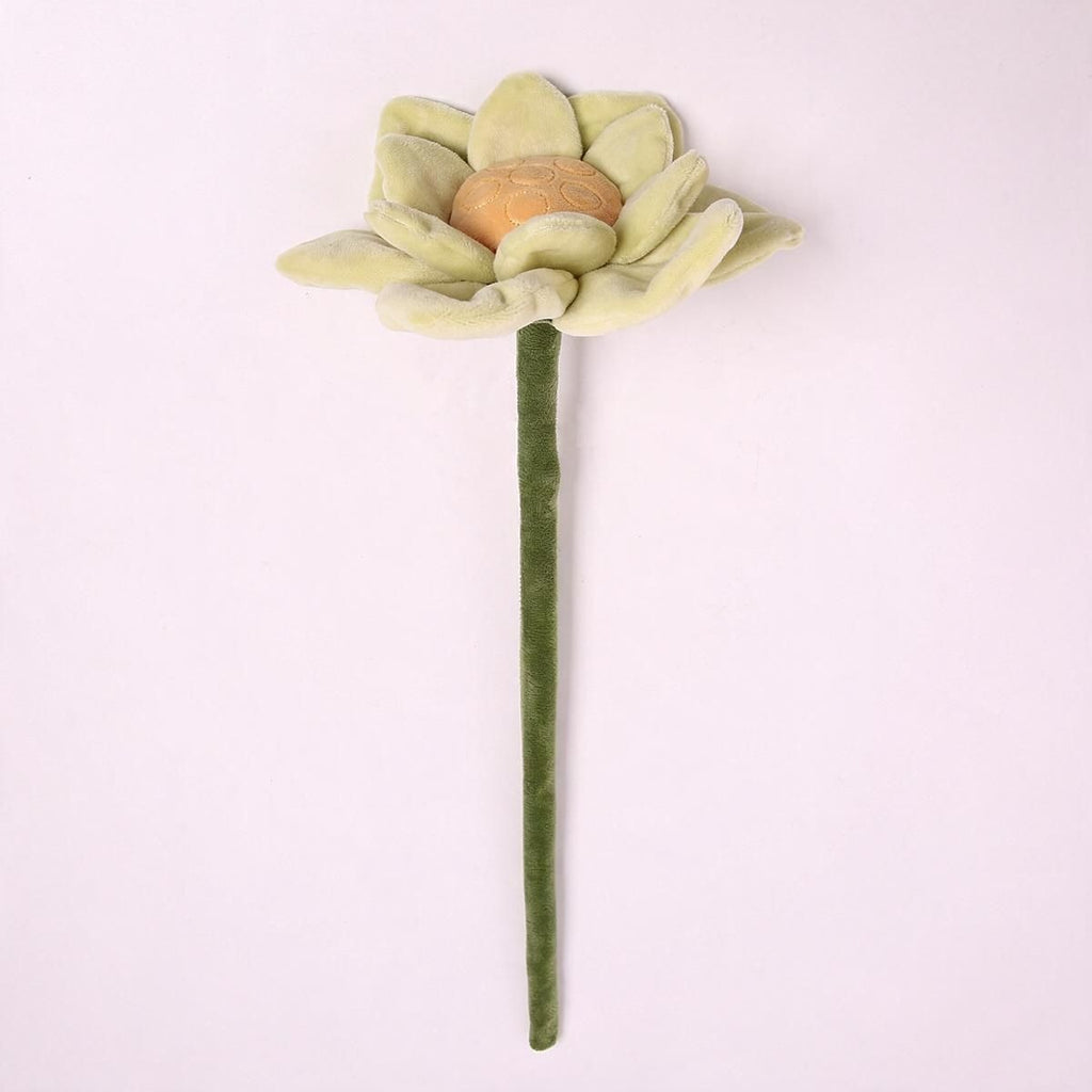 Loto artificial de felpa, tallo flexible, 42 cm, decoración moderna para hogar y regalos