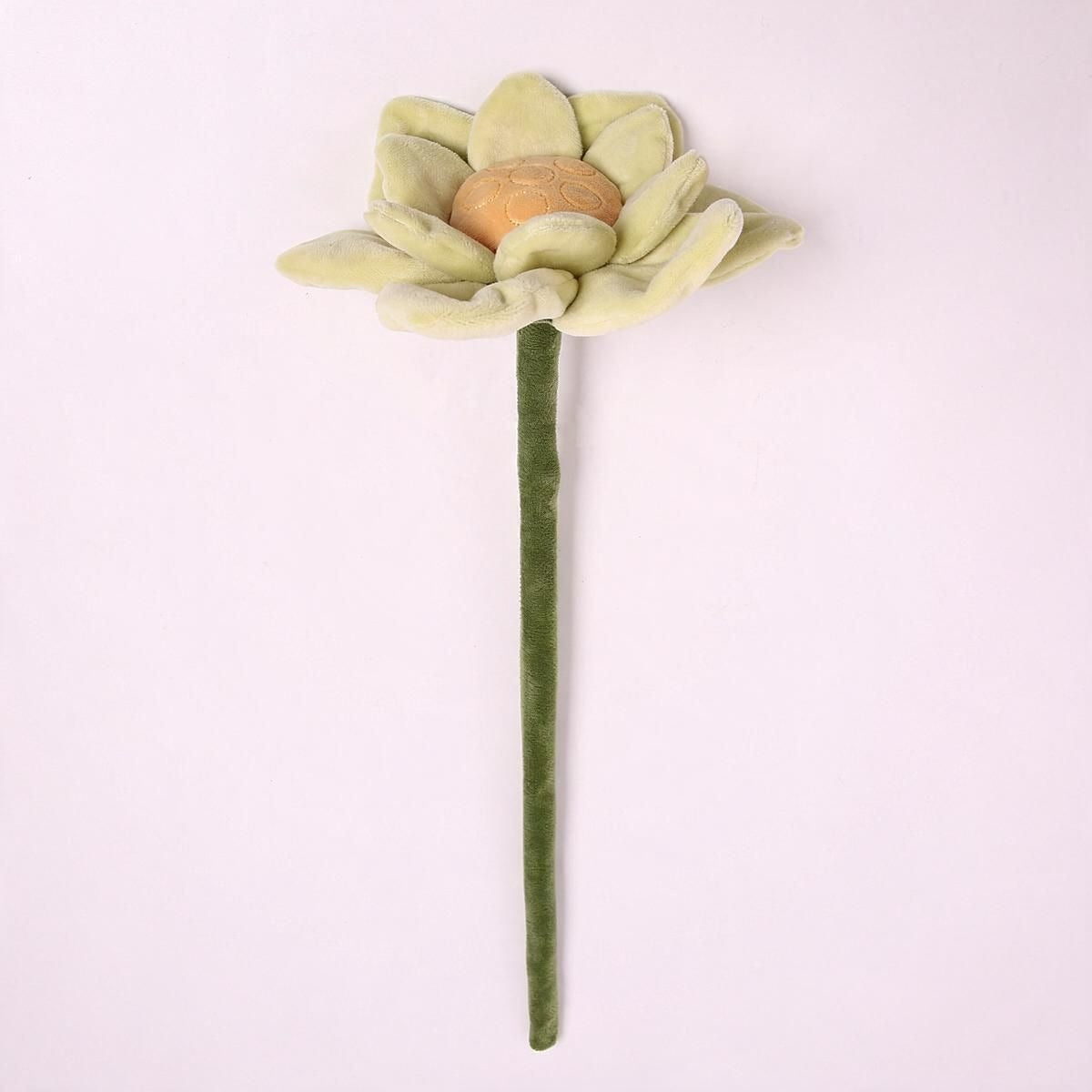 Loto artificial de felpa, tallo flexible, 42 cm, decoración moderna para hogar y regalos