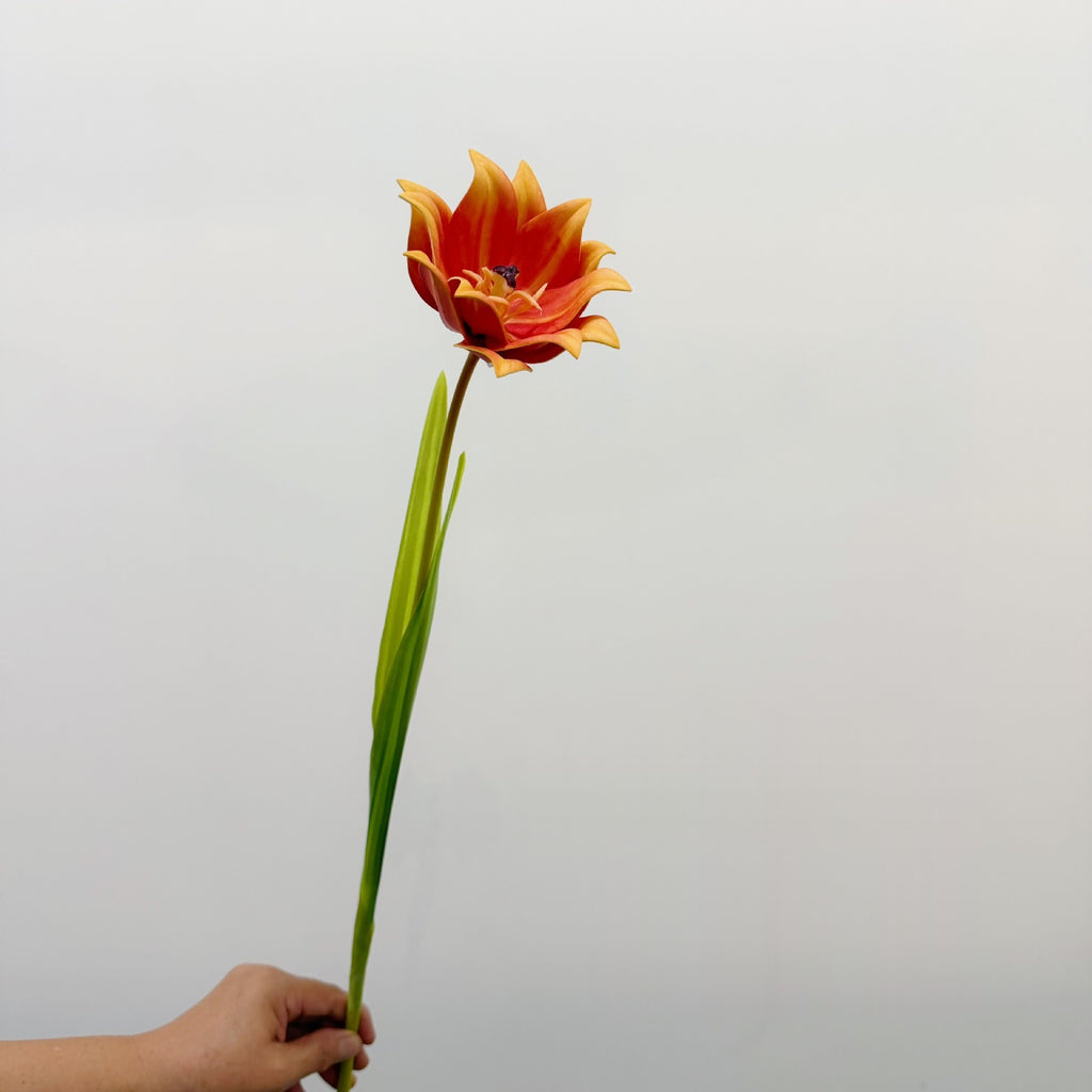 Tulipán artificial de 69 cm, decoración floral moderna para hogar, bodas y oficinas, estilo minimalista