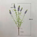 Ramita de Flores Artificiales de Lavanda y Jacinto, 48 cm, Decoración Moderna para Hogar u Oficina