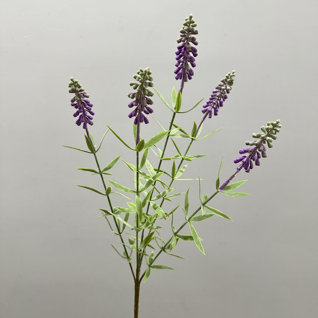 Ramita de Flores Artificiales de Lavanda y Jacinto, 48 cm, Decoración Moderna para Hogar u Oficina