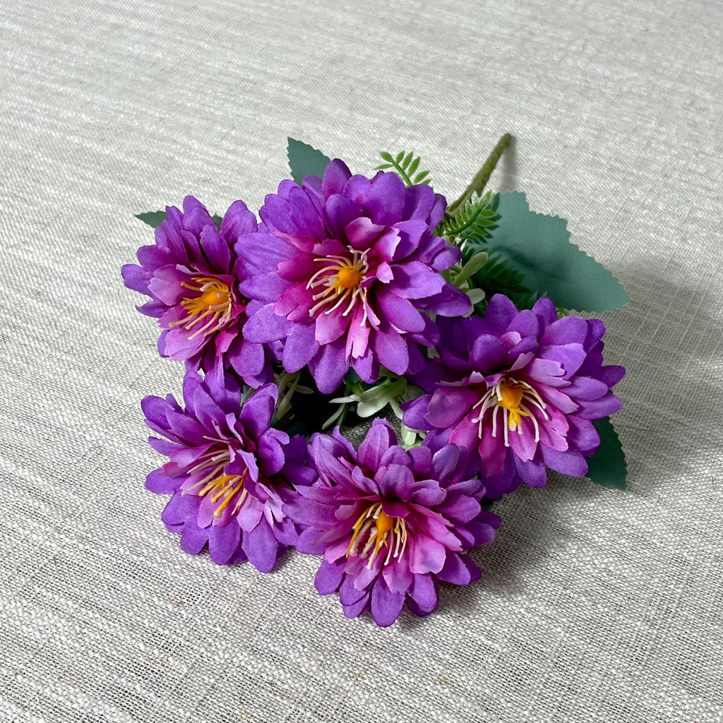 Ramo de Cosmos Artificial con 5 Cabezas de Flor, Tela de Seda Sintética, Estilo Campestre para Boda y Hogar