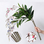 Planta Artificial de Jazmín Colgante, Arbusto de Hojas Caídas en PU, 88 cm, para Boda, Hotel y Escaparate