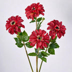 Crisantemo Artificial de Tela Efecto Seda, Tallo Único con 1 Flor, para Bodas, Hogar y Decoración de Escaparates
