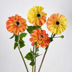 Crisantemo Artificial de Tela Efecto Seda, Tallo Único con 1 Flor, para Bodas, Hogar y Decoración de Escaparates