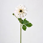 Crisantemo Artificial de Tela Efecto Seda, Tallo Único con 1 Flor, para Bodas, Hogar y Decoración de Escaparates