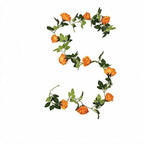 Guirnalda de Rosas Artificiales Colgante, Enredadera Estilo Campestre con 10 Cabezas de Flor, para Bodas, Arcos y Decoración del Hogar