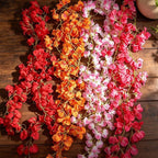 Guirnalda de Buganvilla Artificial Colgante, Enredadera de Plástico con 135 Flores, para Interior, Bodas y Escaparates