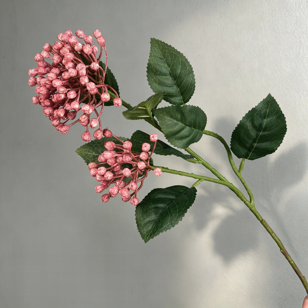 Arbusto de Frutos Silvestres Artificial con 2 Cabezas, Planta Decorativa de Plástico, Hogar, Bodas y Escaparates