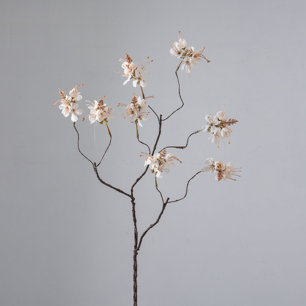 Planta Artificial Cleome (Flor Araña), Ramo con Varias Ramas, para Bodas, Hoteles y Decoración del Hogar