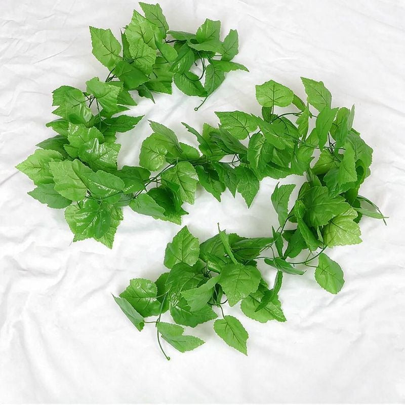 Enredadera Artificial de Vid con 66 Hojas, Guirnalda Colgante Verde, Decoración Rústica para Casa y Exterior
