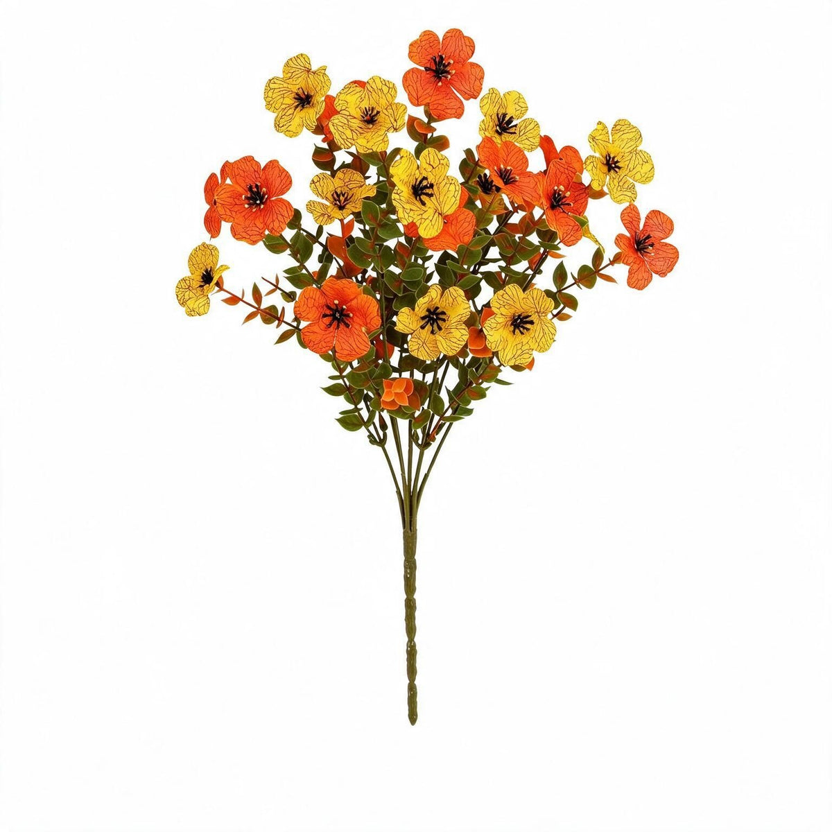 Eucalipto Artificial en Rama, Pack de 5 Ramos con 18 Hojas, Plástico, Decoración Nórdica para Casa, Bodas y Fiestas