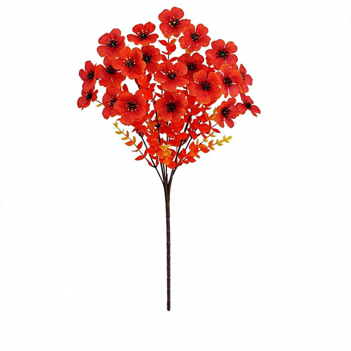 Eucalipto Artificial en Rama, Pack de 5 Ramos con 18 Hojas, Plástico, Decoración Nórdica para Casa, Bodas y Fiestas