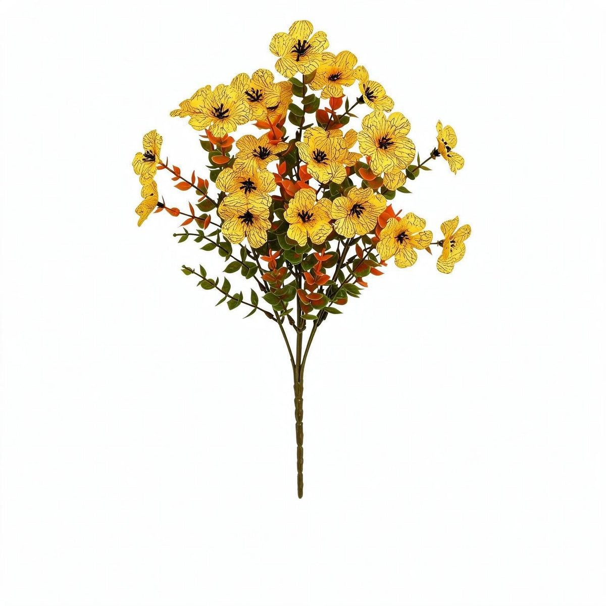 Eucalipto Artificial en Rama, Pack de 5 Ramos con 18 Hojas, Plástico, Decoración Nórdica para Casa, Bodas y Fiestas