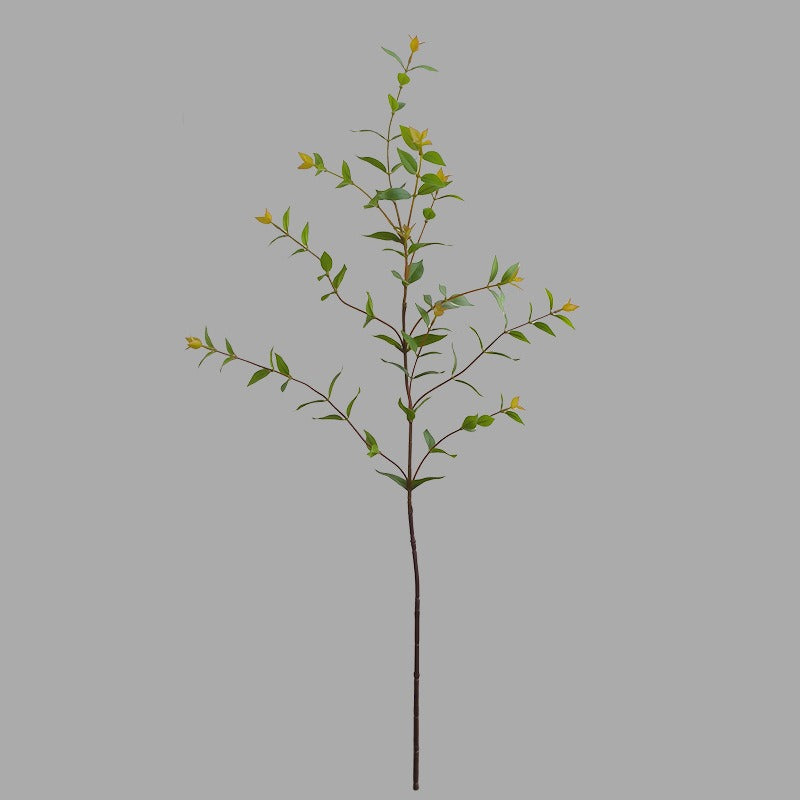 Rama de Eucalipto Artificial de Hojas Puntiagudas, 1 Pieza Tipo Arbusto, Decoración para Salón y Bodas