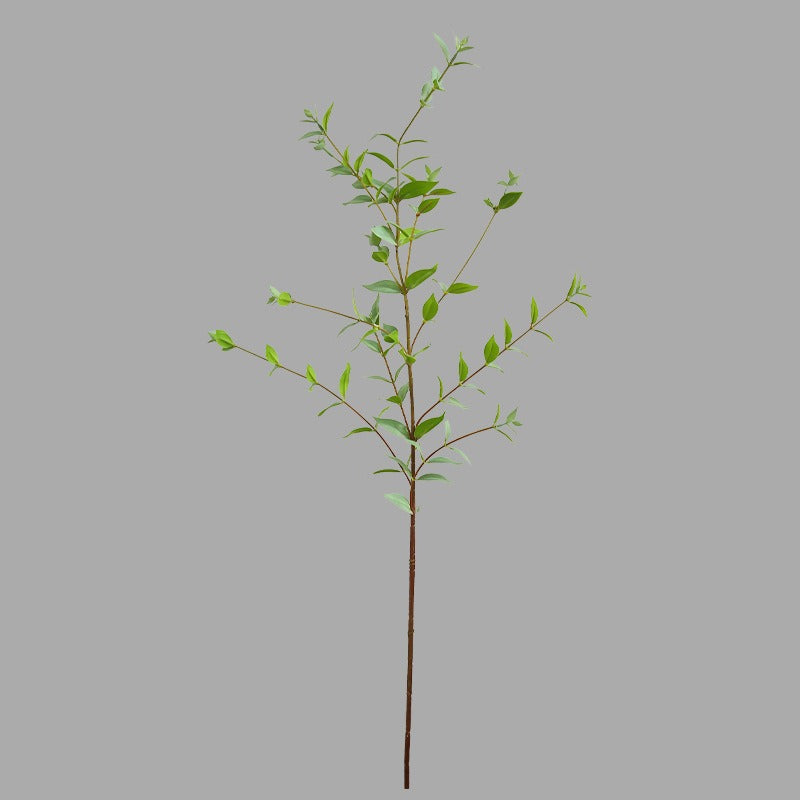 Rama de Eucalipto Artificial de Hojas Puntiagudas, 1 Pieza Tipo Arbusto, Decoración para Salón y Bodas