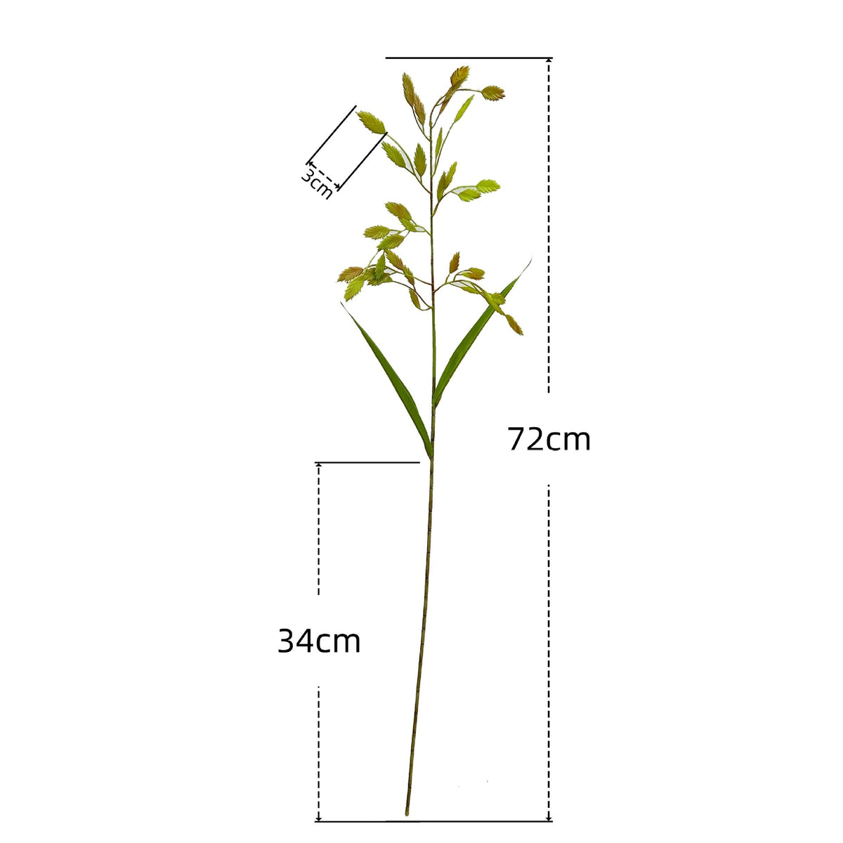 Planta Artificial Hierba de la Pampa, Mata de Plástico, Aspecto Natural, para Decoración Nórdica de Casa, Oficina y Escaparate