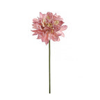 Dalia Artificial de Tela Efecto Seda, Tallo Único con 1 Flor, Borde Tostado, Decoración para Hogar, Bodas y Escaparates
