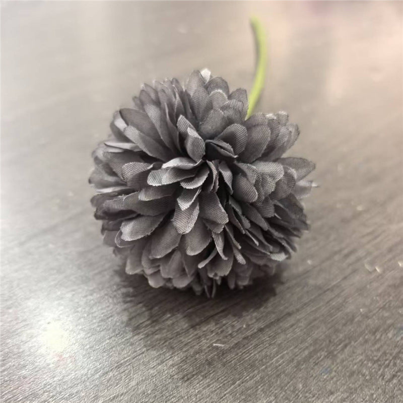 Flor Artificial Crisantemo Pompón, Tallo Único con 1 Flor, Tela Estilo Seda, Colores Macarons, Bodas y Decoración del Hogar