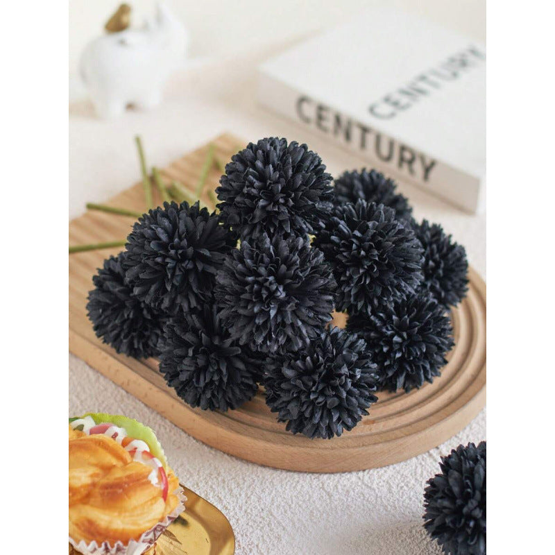 Flor Artificial Crisantemo Pompón, Tallo Único con 1 Flor, Tela Estilo Seda, Colores Macarons, Bodas y Decoración del Hogar