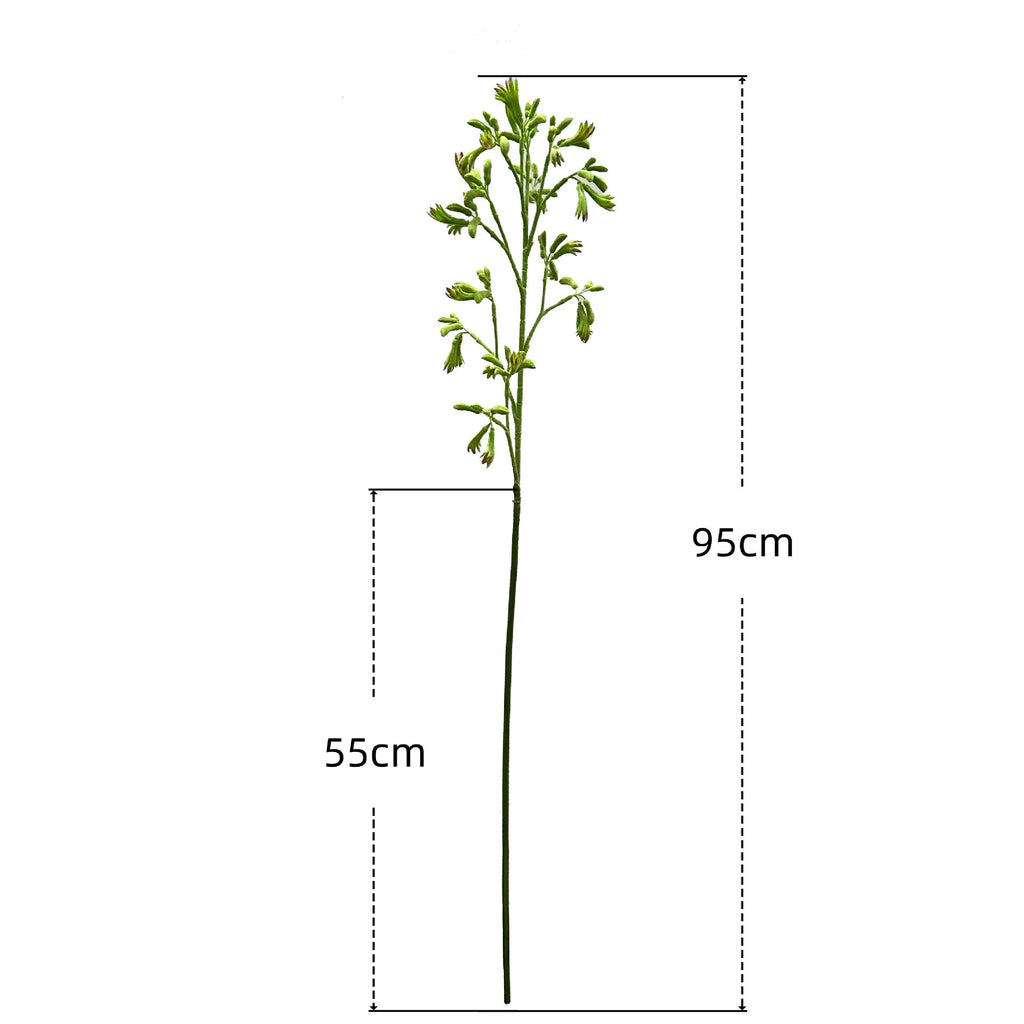 Planta Artificial Pata de Canguro, Arbusto Decorativo de Plástico PE/PVC, Estilo Nórdico para Hogar, Bodas y Escaparates