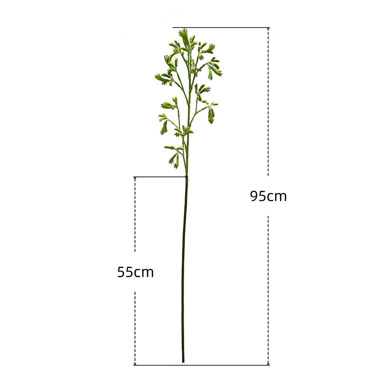 Planta Artificial Pata de Canguro, Arbusto Decorativo de Plástico PE/PVC, Estilo Nórdico para Hogar, Bodas y Escaparates