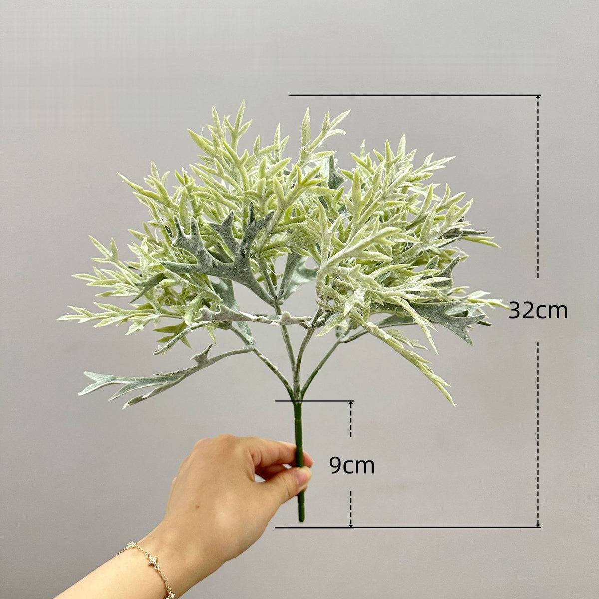 Planta Artificial Cuerno de Alce (Platycerium), Un Ramo Tipo Bush de Plástico PE/PVC, Estilo Moderno, para Hogar, Bodas y Fiestas